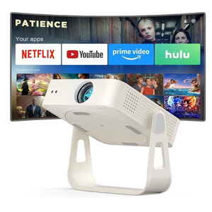 [Officially-Licensed App & Auto Focus]Smart Mini Projector with WiFi